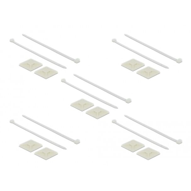 DeLOCK 18679 supporto per fascette Bianco Nylon 10 pz