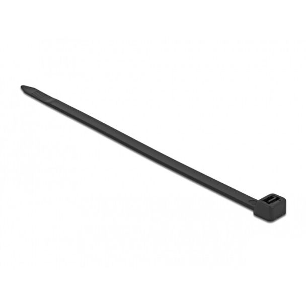DeLOCK 19646 fascetta Releasable cable tie Nylon Nero 10 pz