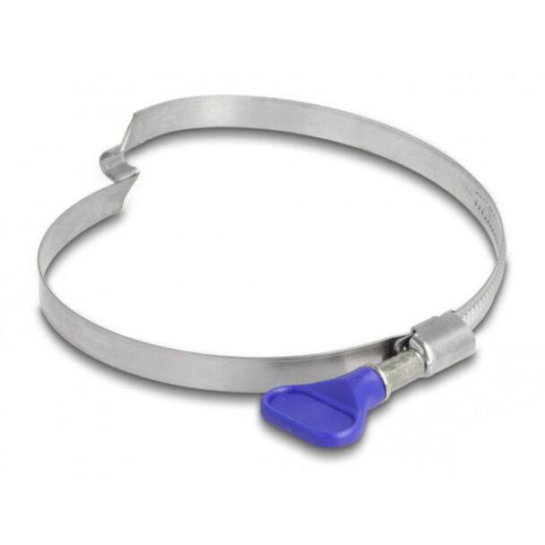 DeLOCK Fascetta stringitubo a farfalla in acciaio inox 400 con ponte a destra 80 - 100 mm 5 pezzi