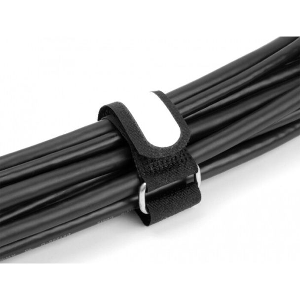 DeLOCK Fascetta a strappo per cavi con occhiello e linguetta per etichetta da L 127 x L 20 mm nero 5 pezzi