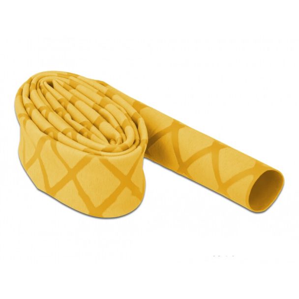DeLOCK Tubo termorestringente X-pattern antiscivolo 1 m x 15 mm giallo