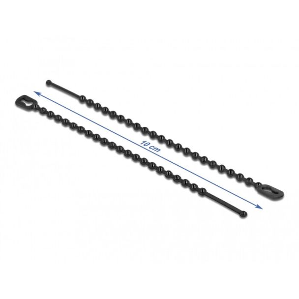 DeLOCK Fascette stringicavo riutilizzabile L 100 x P 2,4 mm nero 100 pezzi