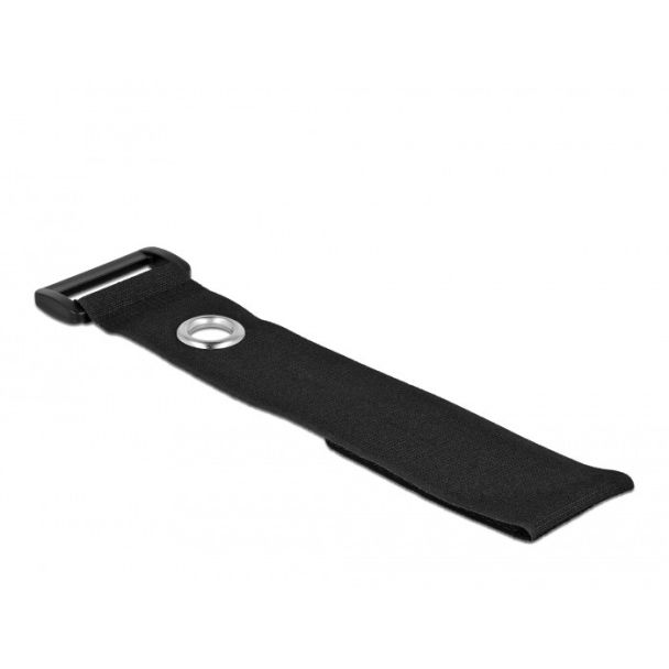 DeLOCK Fascetta per cavi a strappo con gancio e occhiello di fissaggio L 280 x L 38 mm nero 3 pezzi