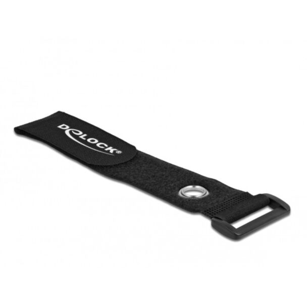 DeLOCK Fascetta per cavi a strappo con gancio e occhiello di fissaggio L 150 x L 20 mm nero 5 pezzi