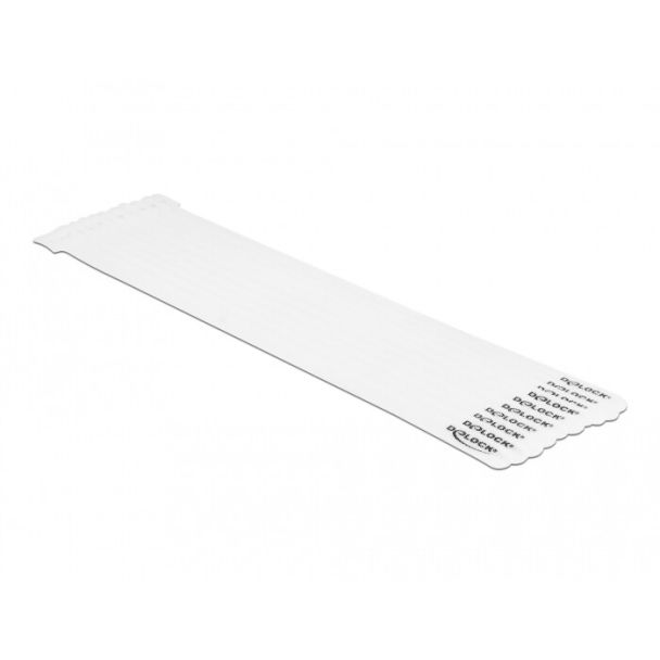 DeLOCK Fascetta per cavi a strappo L 300 x L 12 mm bianca 10 pezzi