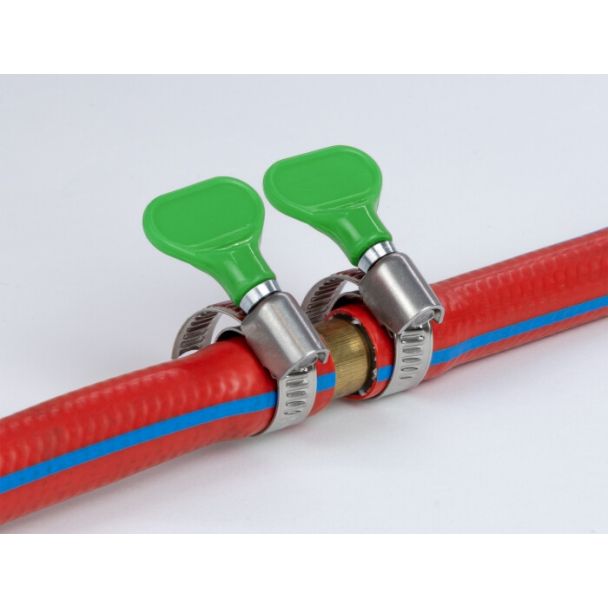 DeLOCK Fascetta stringitubo a farfalla in acciaio inox 400 SS 20 - 35 mm 5 pezzi verde