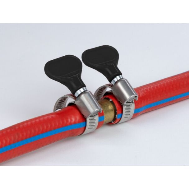 DeLOCK Fascetta stringitubo a farfalla in acciaio inox 400 SS 8 - 12 mm 5 pezzi nero
