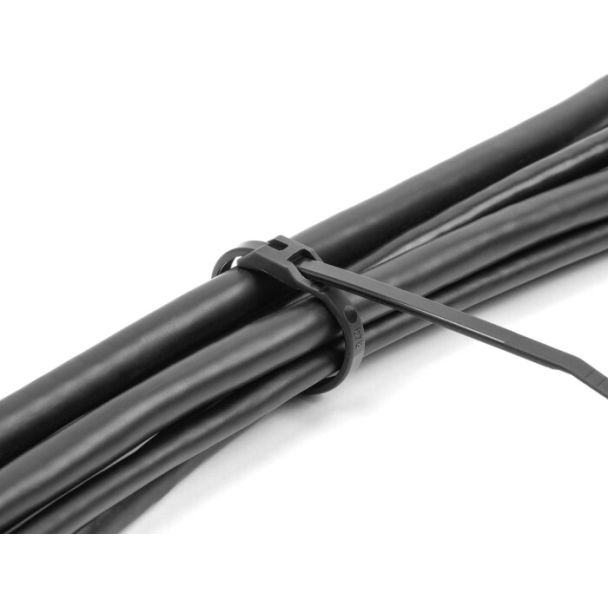 DeLOCK Fascetta con testa piatta L 370 x L 7,6 mm 100 pezzi nero