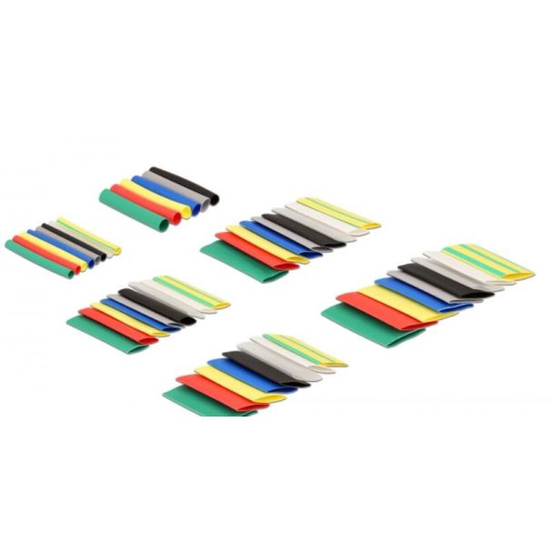 DeLOCK Heat shrink tube set 108 pieces assorted colours