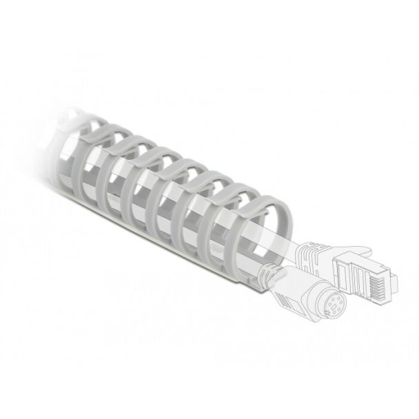 DeLOCK Canalina flessibile autoadesiva da 35 x 30 mm - lunghezza 50 cm grigio