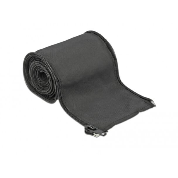 DeLOCK Manicotto intrecciato con cerniera lampo 2 m x 35 mm nero
