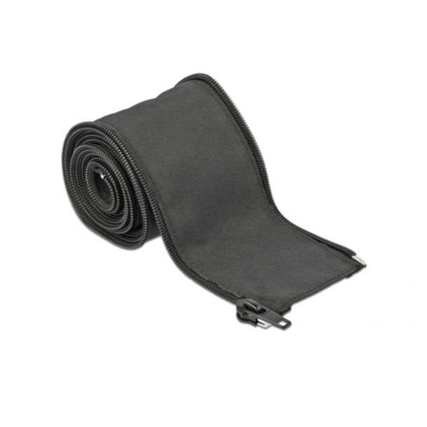 DeLOCK Manicotto intrecciato con cerniera lampo 2 m x 25 mm nero