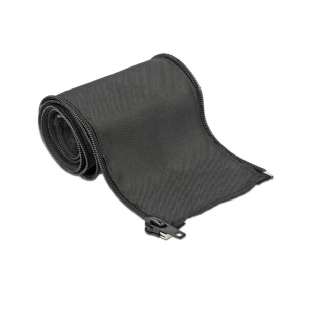 DeLOCK Manicotto intrecciato con cerniera lampo 1 m x 35 mm nero