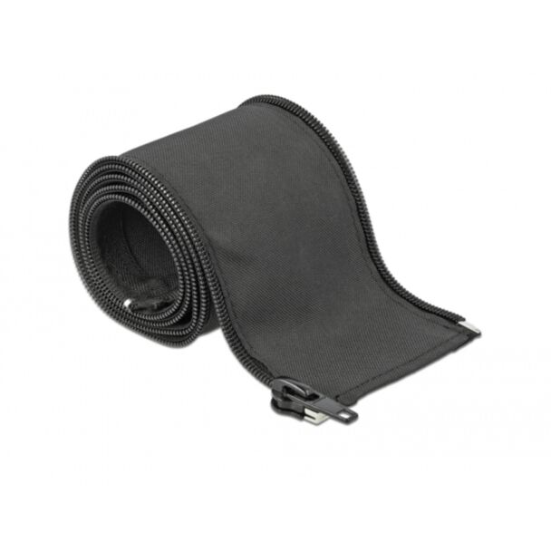 DeLOCK Manicotto intrecciato con cerniera lampo 1 m x 25 mm nero