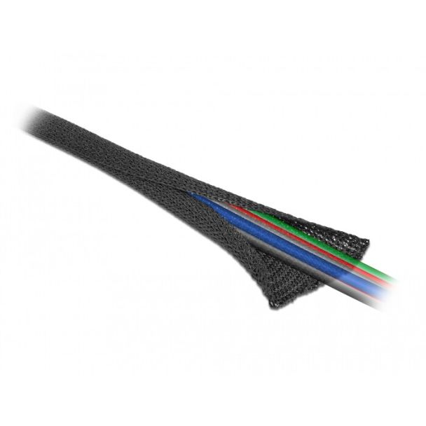 DeLOCK Manicotto intrecciato autochiudente 2 m x 19 mm nero
