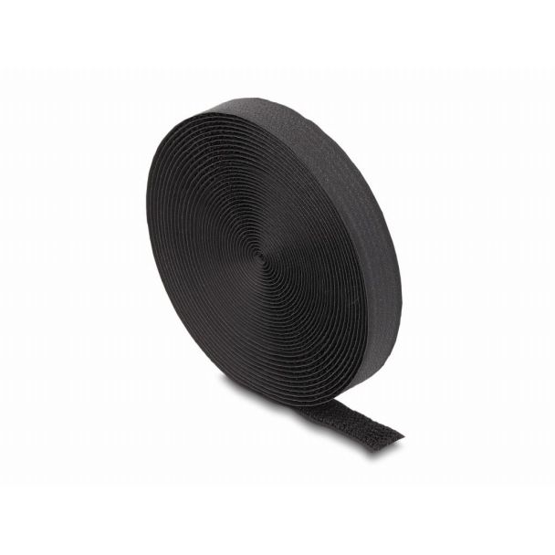 DeLOCK Hook-and-Loop tape on roll with strap L 5 m x W 20 mm black