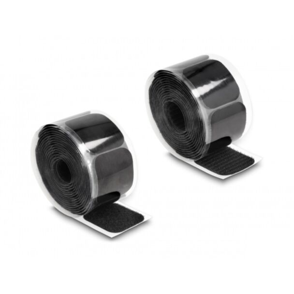DeLOCK Cuscinetto a strappo in rotolo autoadesivo 45 x 50 mm - lunghezza 5 m nero
