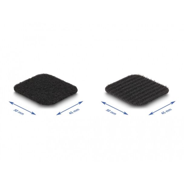 DeLOCK Cuscinetto a strappo in rotolo autoadesivo 45 x 50 mm - lunghezza 3 m nero