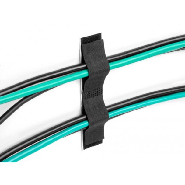 DeLOCK Portacavi a strappo autoadesivo L 110 mm x L 20 mm set 10 pz nero