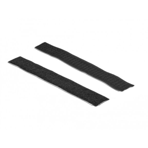 DeLOCK Nastro a strappo autoadesivo con chiusura a strappo L 10 m x P 25 mm nero