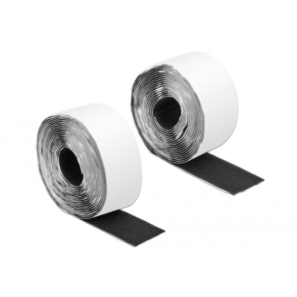 DeLOCK Nastro a strappo autoadesivo con chiusura a strappo L 5 m x P 50 mm nero