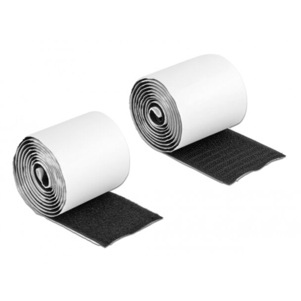 DeLOCK Nastro a strappo autoadesivo con chiusura a strappo L 1 m x P 50 mm nero
