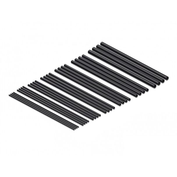 DeLOCK Heat Shrink Tube Set 100 mm 28 pieces black