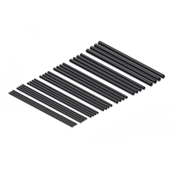 DeLOCK Set di tubi termorestringenti 100 mm 28 pezzi nero