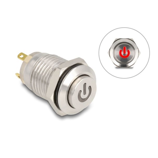 DeLOCK 20981 push-button panel Silver