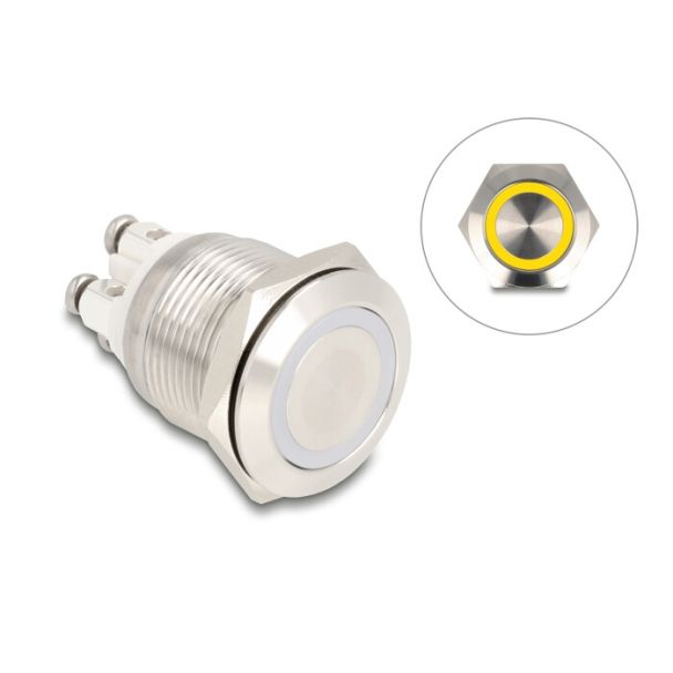 DeLOCK 20979 push-button panel Silver
