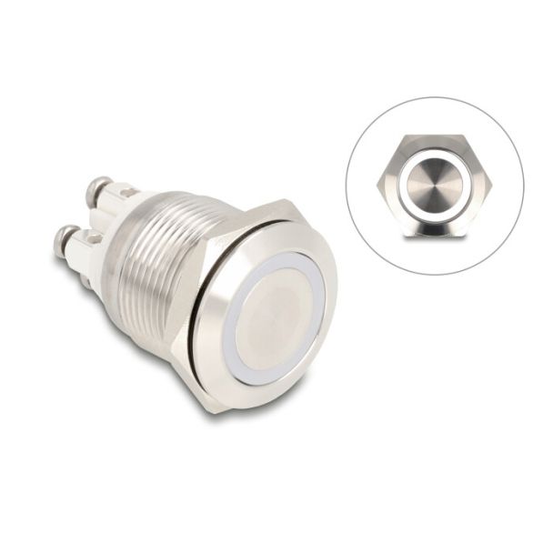 DeLOCK 20977 push-button panel Silver