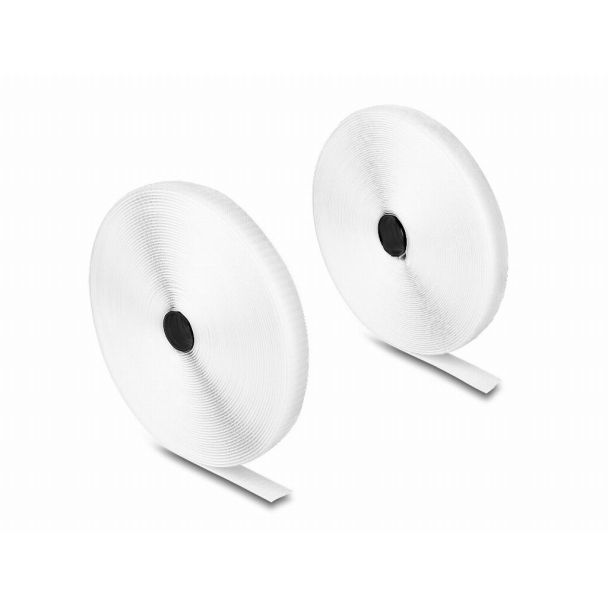 DeLOCK Nastro con chiusura a strappo pesante L 15 m x L 20 mm bianco