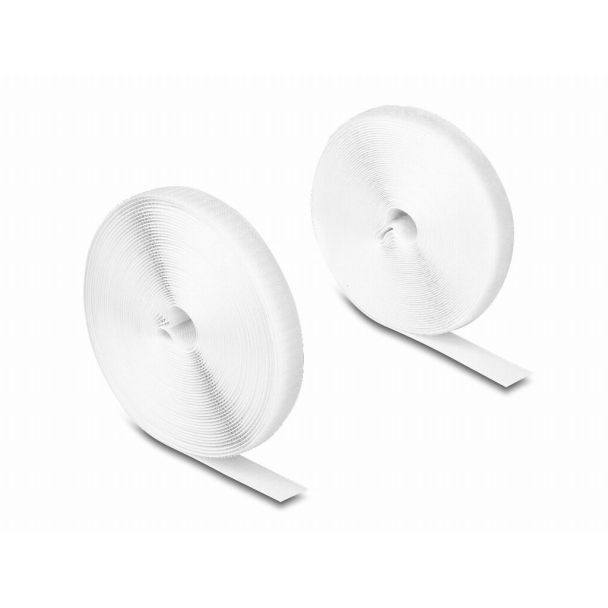 DeLOCK Nastro con chiusura a strappo pesante L 10 m x L 20 mm bianco