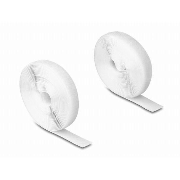 DeLOCK Nastro con chiusura a strappo pesante L 5 m x L 20 mm bianco