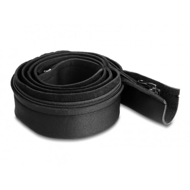 DeLOCK Cable sleeve neoprene flexible with zip 1.5 m x 100 mm black