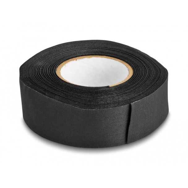 DeLOCK Cloth Tape 25 m x 25 mm tearable self-adhesive black