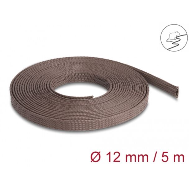 DeLOCK Manicotto intrecciato resistente ai roditori allungabile 5 m x 12 mm marrone