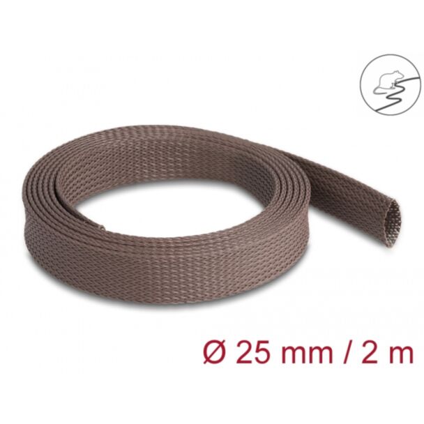 DeLOCK Manicotto intrecciato resistente ai roditori allungabile 2 m x 25 mm marrone