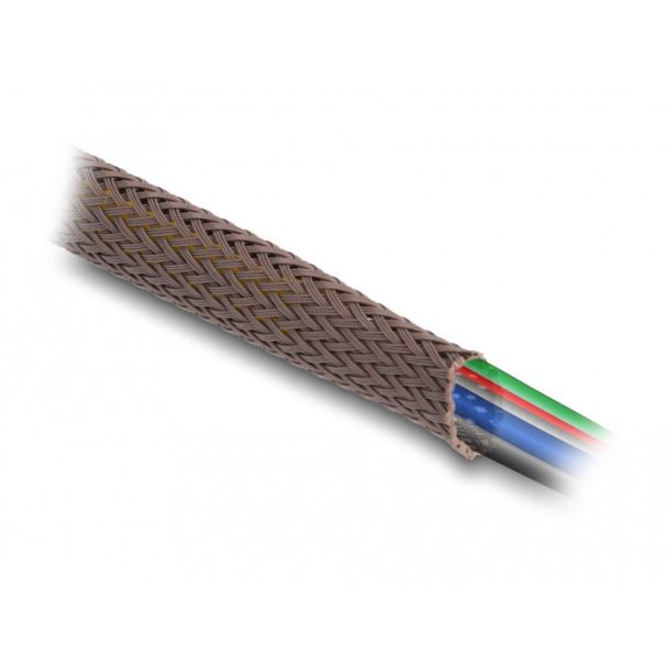 DeLOCK Manicotto intrecciato resistente ai roditori allungabile 2 m x 19 mm marrone