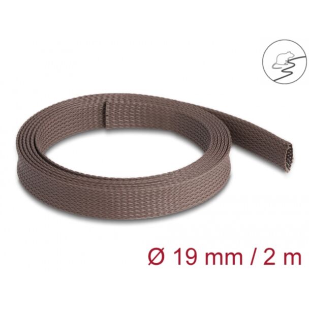 DeLOCK Manicotto intrecciato resistente ai roditori allungabile 2 m x 19 mm marrone