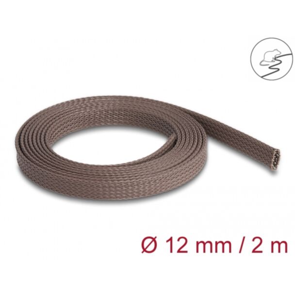 DeLOCK Manicotto intrecciato resistente ai roditori allungabile 2 m x 12 mm marrone