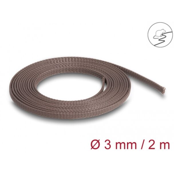 DeLOCK Manicotto intrecciato resistente ai roditori allungabile 2 m x 3 mm marrone