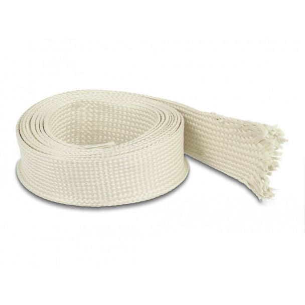 DeLOCK Braided Sleeve made of nomex fibers 2 m x 25 mm white