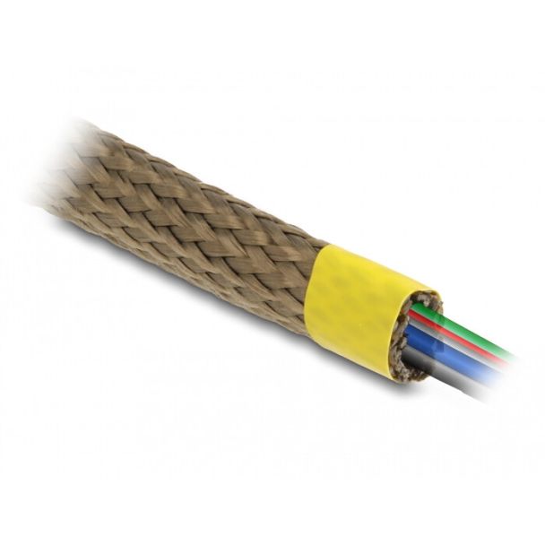 DeLOCK Manicotto intrecciato in fibre di basalto 2 m x 25 mm marrone