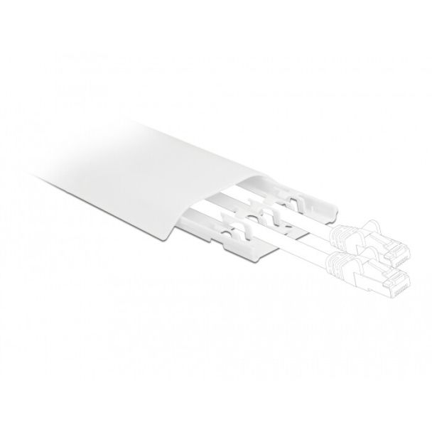 DeLOCK Passacavo autoadesivo con fissaggio cavi 85 x 10 mm - lunghezza 300 mm 2 pz bianco