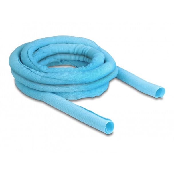 DeLOCK Woven Sleeve self-closing heat-resistant 5 m x 19 mm blue