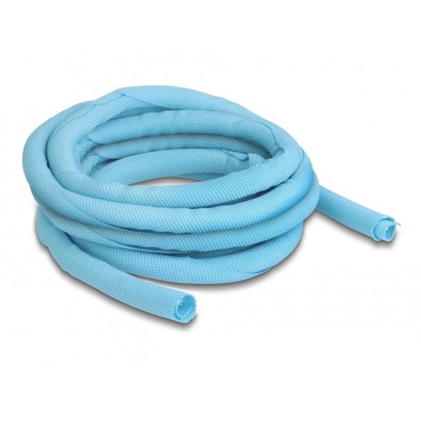 DeLOCK Woven Sleeve self-closing heat-resistant 5 m x 10 mm blue