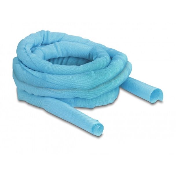 DeLOCK Woven Sleeve self-closing heat-resistant 2 m x 25 mm blue