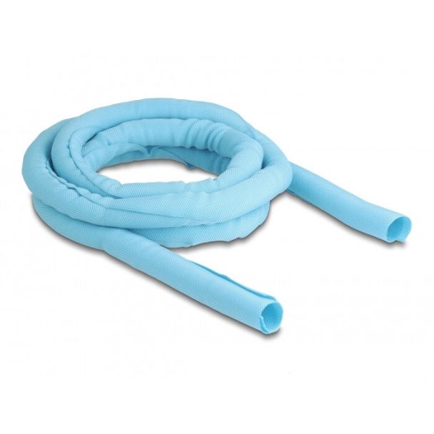 DeLOCK Woven Sleeve self-closing heat-resistant 2 m x 19 mm blue