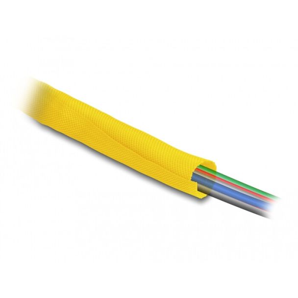 DeLOCK Manicotto intrecciato autochiudente resistente al calore 5 m x 25 mm giallo
